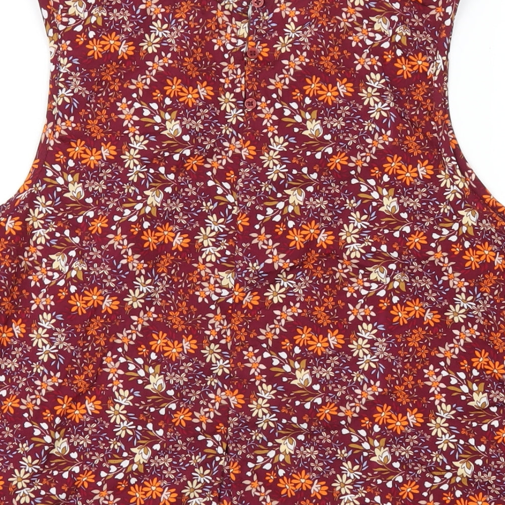 Womens UK Size 12 New Look Multicoloured Basic Tank