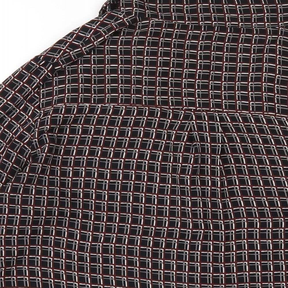 Womens UK Size 14 NEXT Black Basic Button-Up