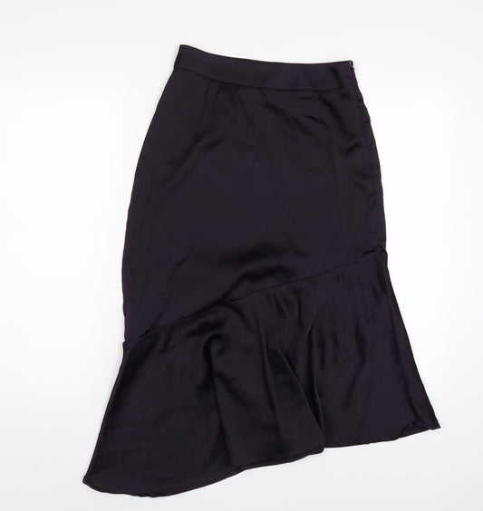 Womens UK Size 6 Nasty Gal A-Line Satin Skirt
