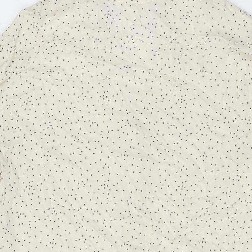 Womens UK Size 6 H&M Ivory Basic T-Shirt