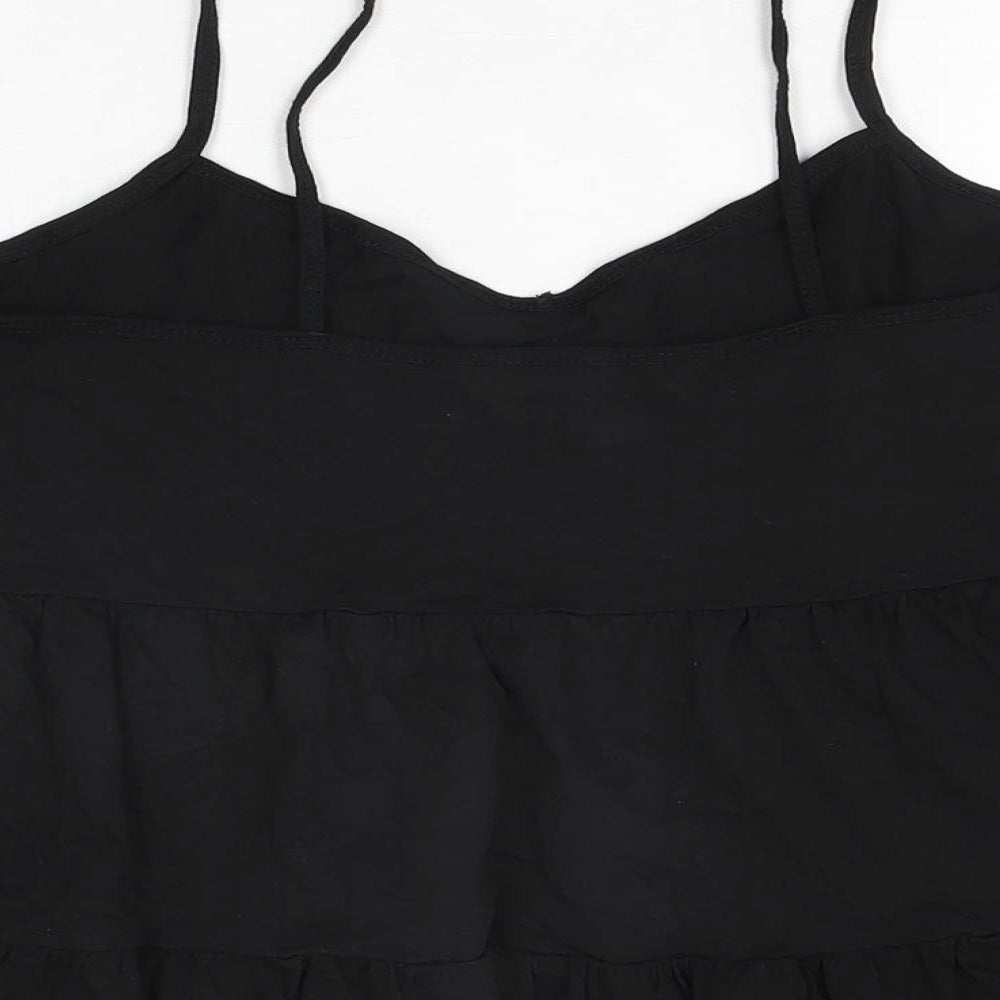 Womens UK Size 14 New Look Black Basic T-Shirt