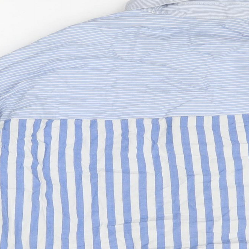 Womens UK Size 8 H&M Blue Basic Button-Up