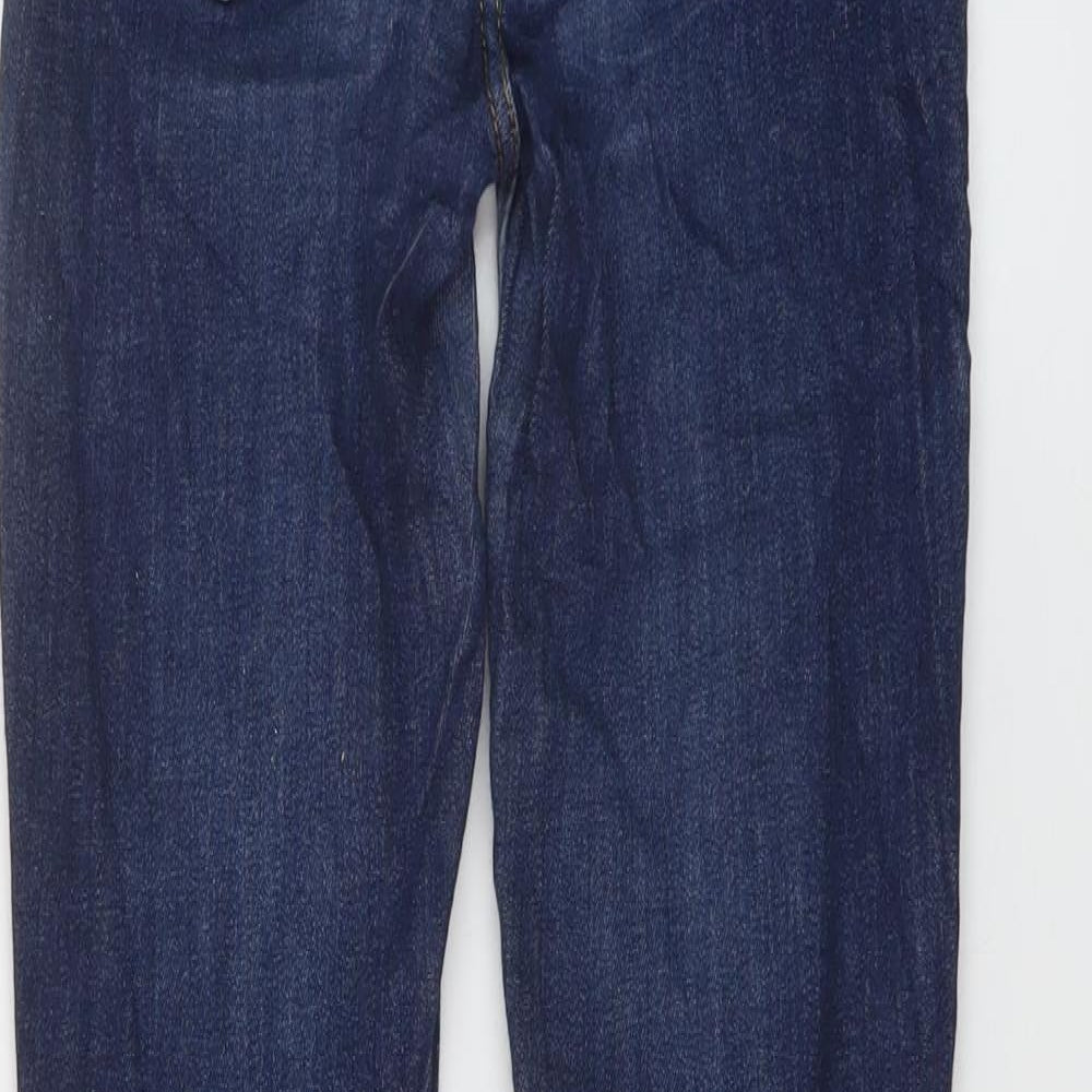 Zara Womens Blue Cotton Skinny Jeans Size 8 L27 in Regular Button