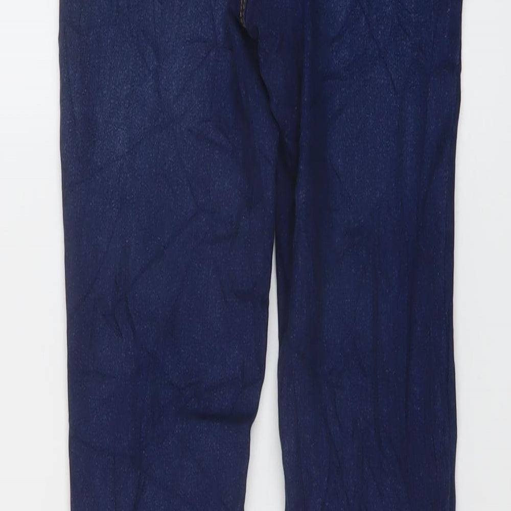 Denim & Co. Womens Blue Cotton Skinny Jeans Size 4 L25 in Regular Button