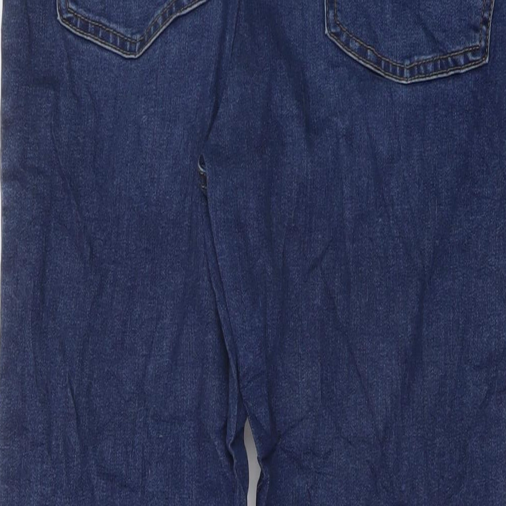 Denim & Co. Womens Blue Cotton Skinny Jeans Size 14 L27 in Regular Button