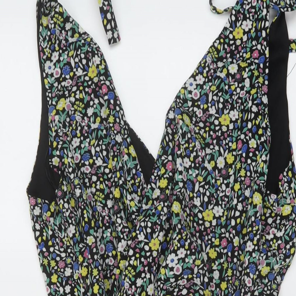 Girl in Mind Womens Multicoloured Floral Polyester Playsuit One-Piece Size 12 Zip