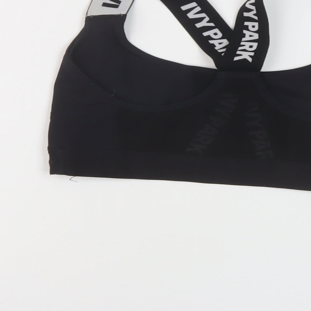IVY PARK Womens Black Polyester Cropped Tank Size XS Round Neck Pullover