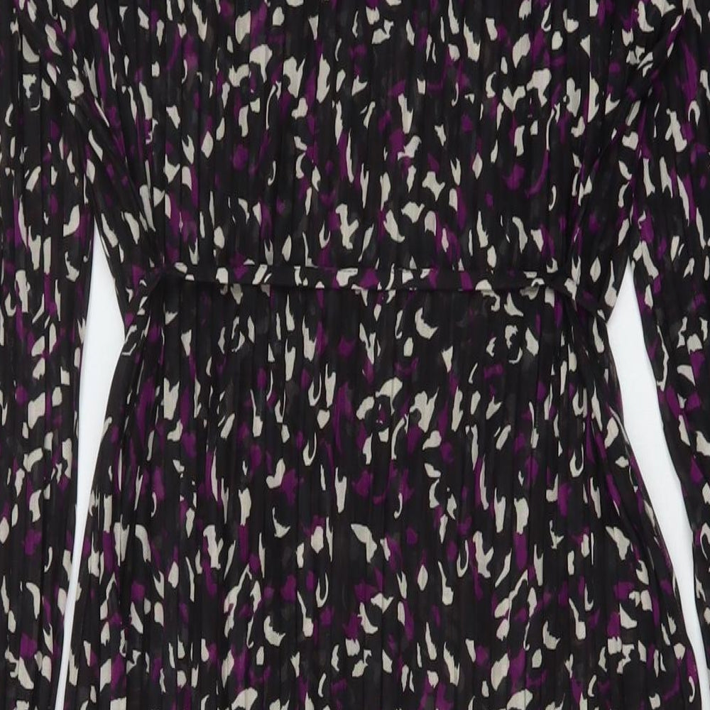 Marks and Spencer Womens Multicoloured Animal Print Polyester A-Line Size 12 Round Neck Pullover