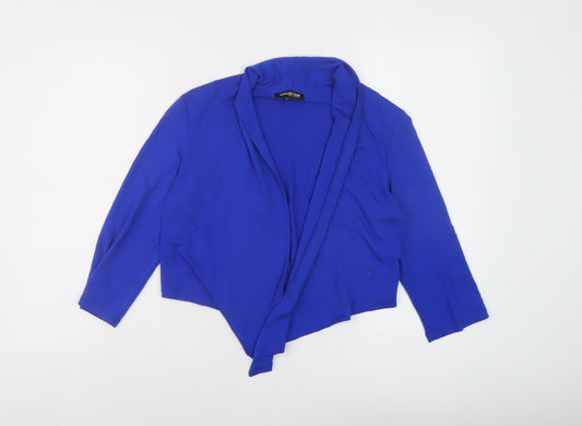 Womens UK Size 12 Debenhams Blue Wrap Blouse