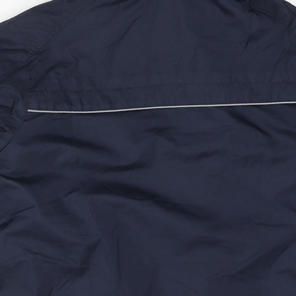 Slazenger Boys Blue Colourblock Rain Coat Coat Size 11-12 Years Zip - Logo