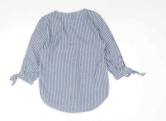 Womens UK Size 6 H&M Blue Basic Blouse