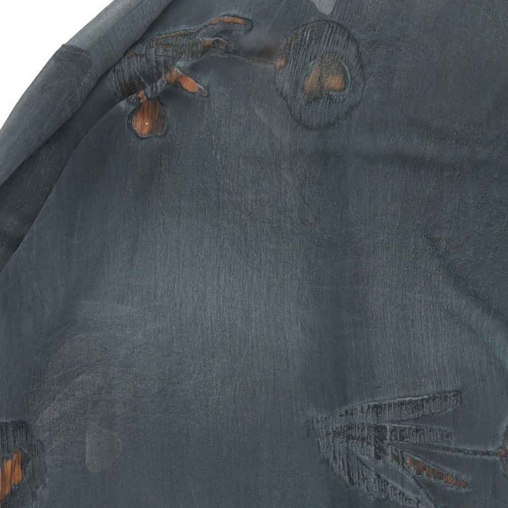 Womens UK Size 14 Wallis Blue Tunic Button-Up
