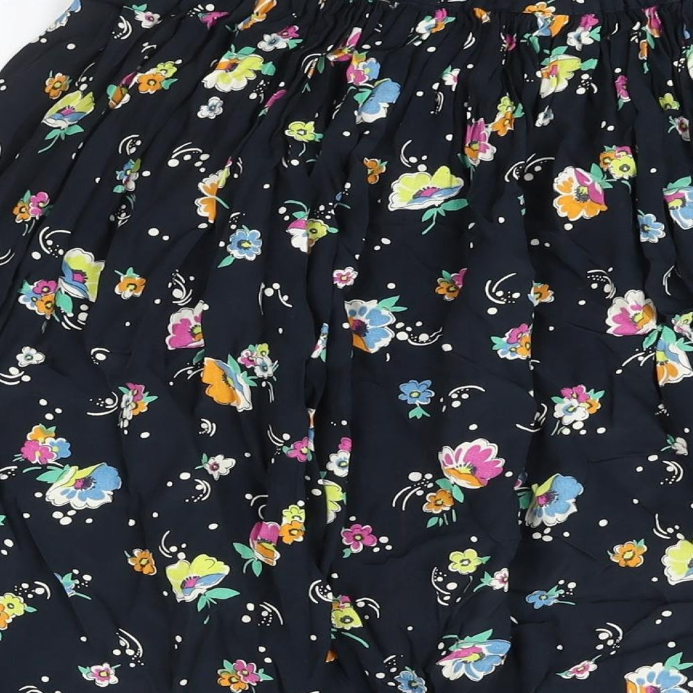 Wagner Moden Womens Blue Geometric Polyester Peasant Skirt Size 10 - Floral Print