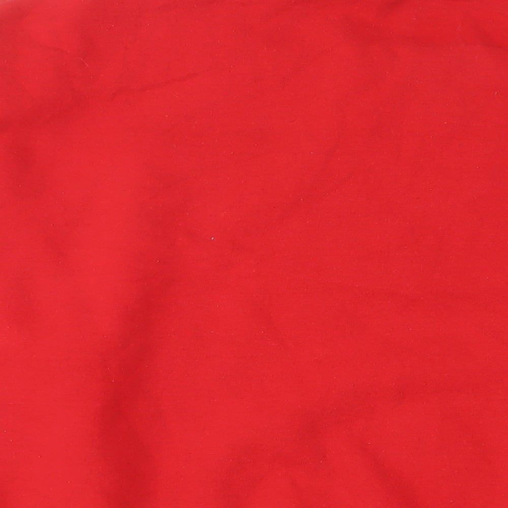 PRETTYLITTLETHING Womens Red Cotton Pullover Sweatshirt Size L Pullover
