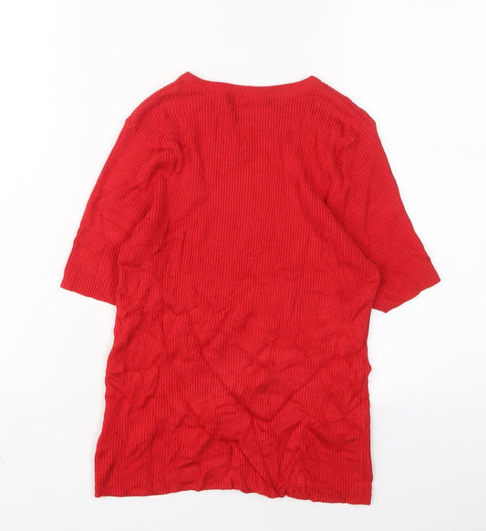Womens UK Size 12 Marks and Spencer Red Pullover Jumper