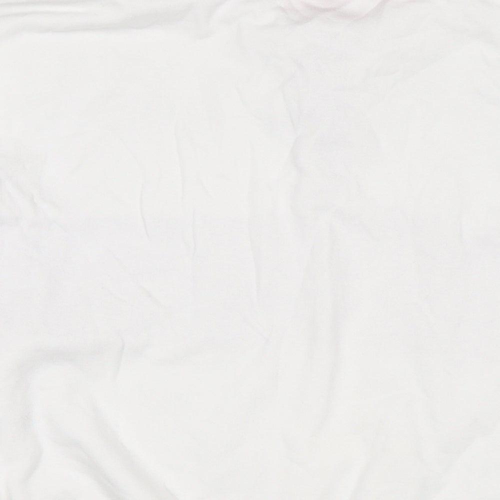 Mens UK Size M Divided by H&M White Henley Sweatshirt