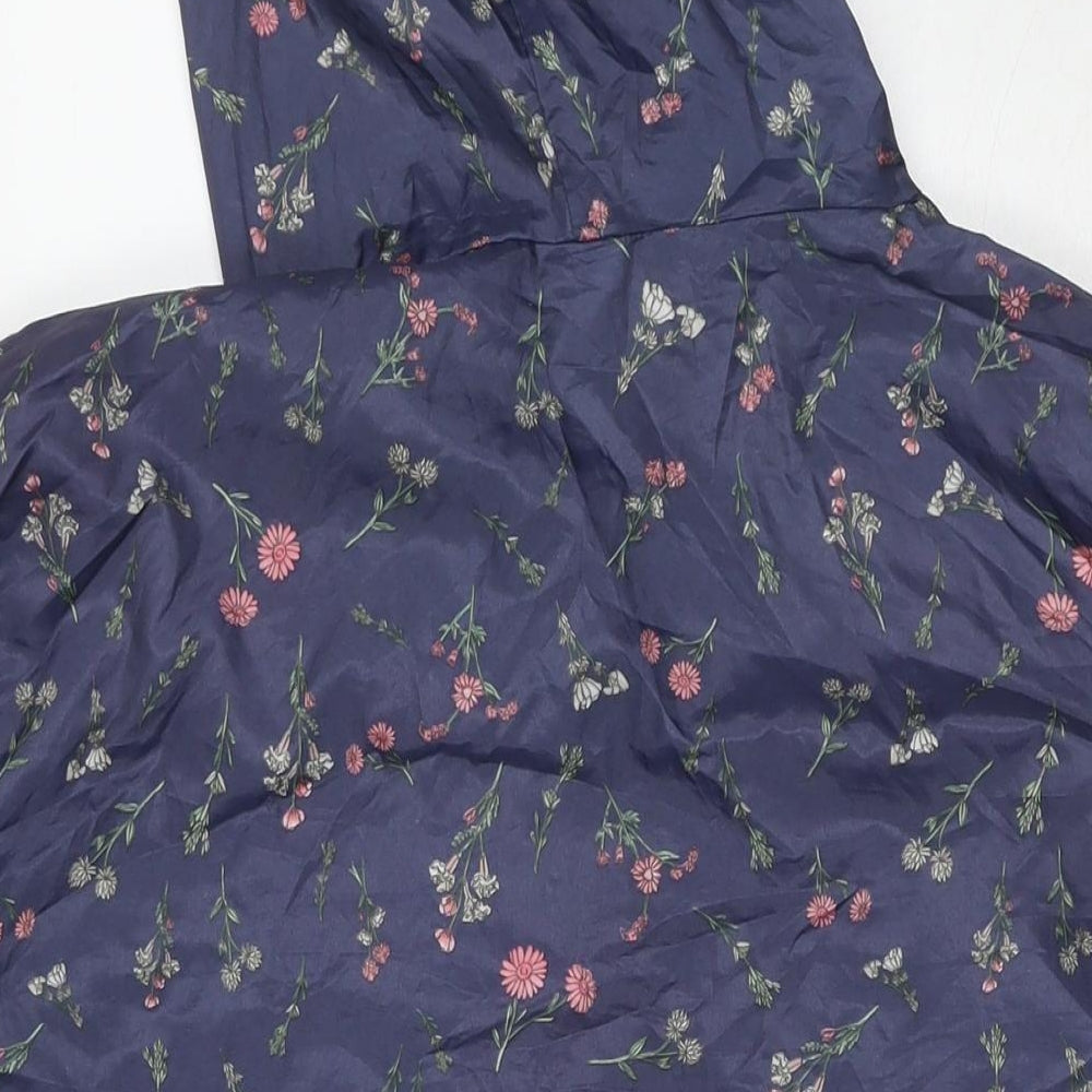 Womens UK Size L Anne de Lancey Blue Rain Coat