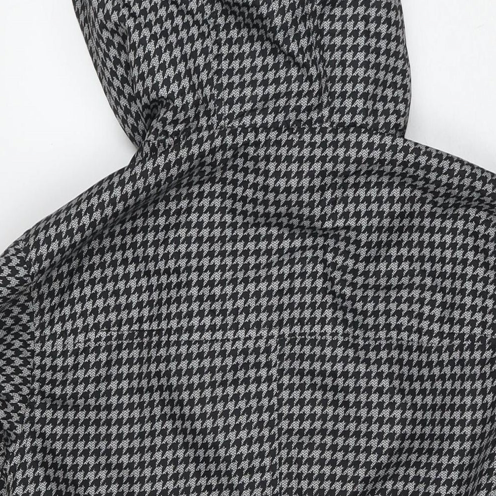 Jones Womens Black Herringbone Jacket Size M Zip