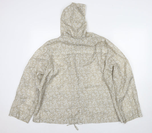Marks and Spencer Womens Beige Floral Jacket Size XL Zip