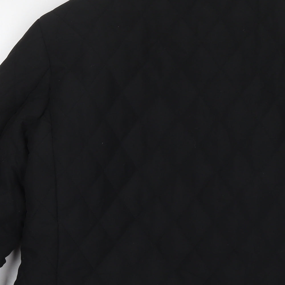 Womens UK Size 10 David Barry Black Quilted Coat