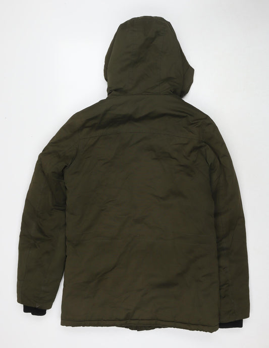 Mens UK Size XS NEXT Green Parka Coat