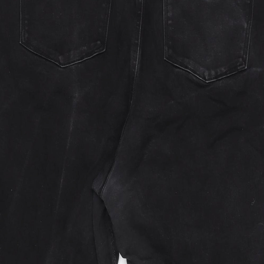 Denim & Co. Womens Grey Cotton Blend Tapered Jeans Size 18 L26 in Regular Tie