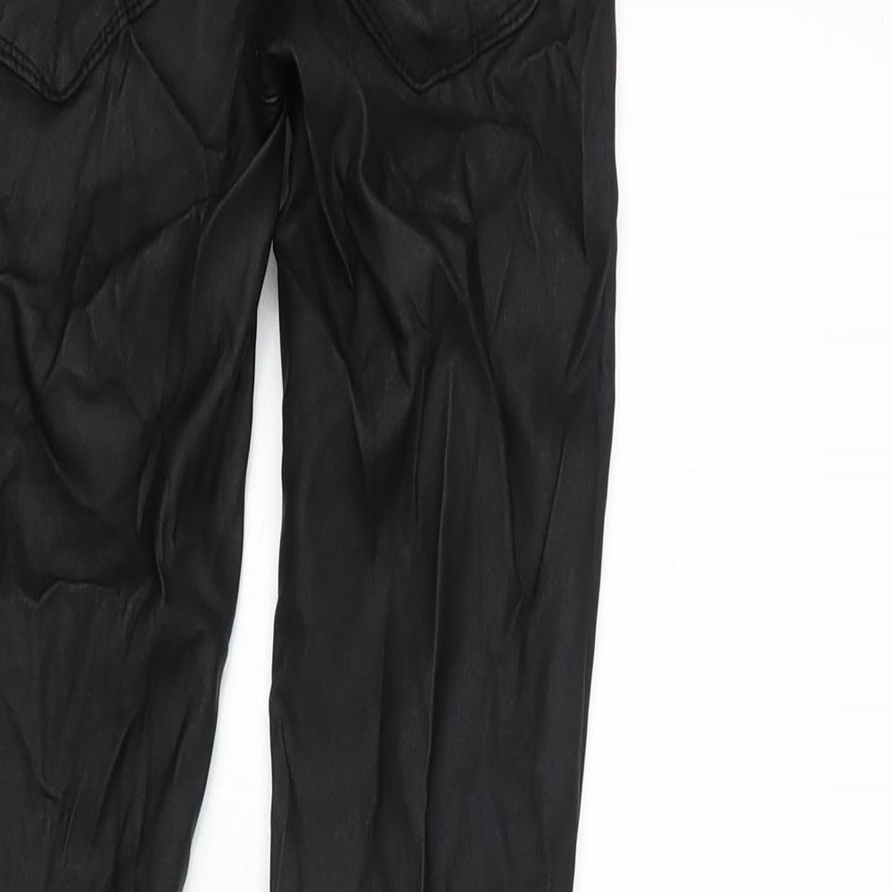 Only Womens Black Polyester Blend Trousers Size S L28 in Regular Zip