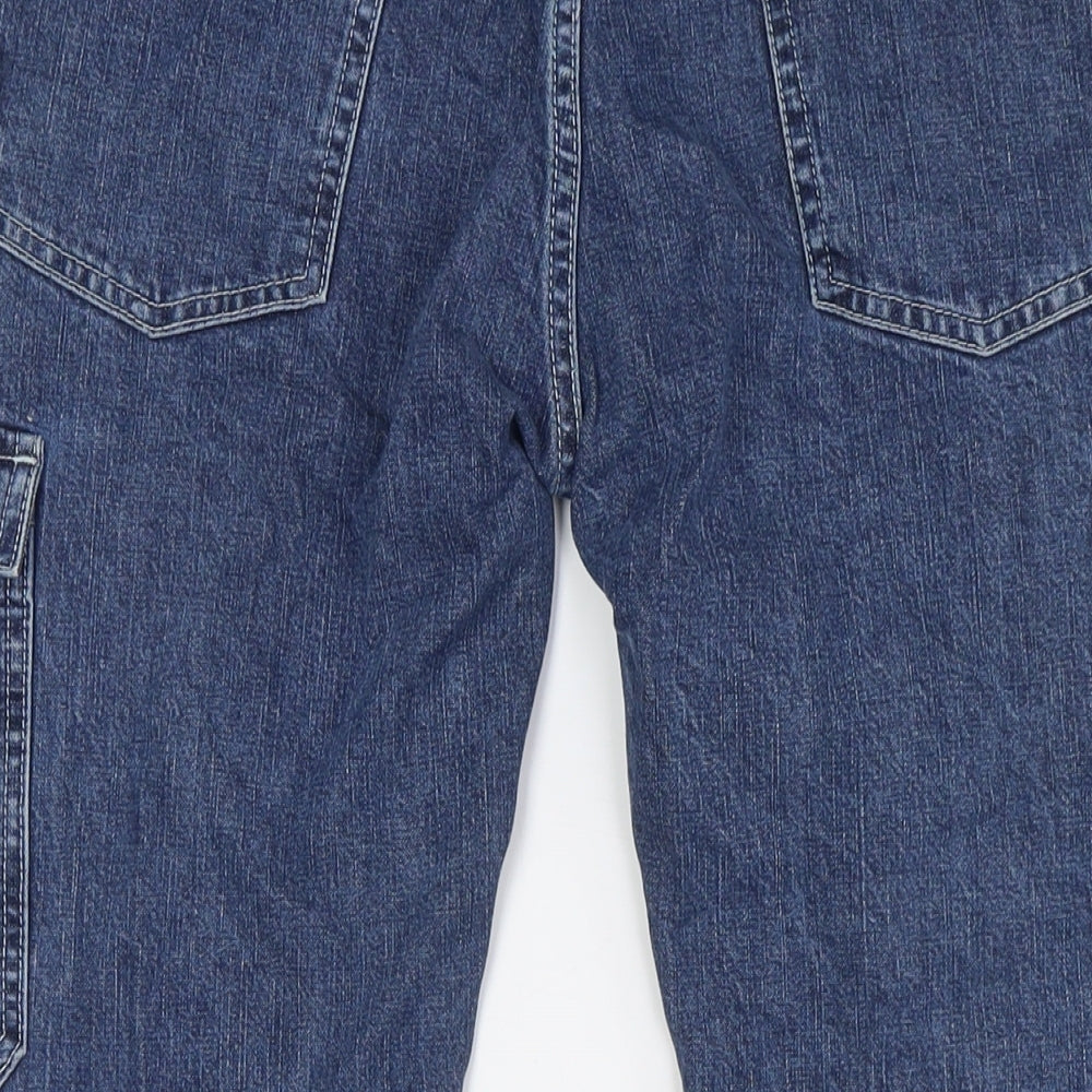 Pull&Bear Womens Blue Cotton Mom Jeans Size 10 L25 in Relaxed Button - Pockets
