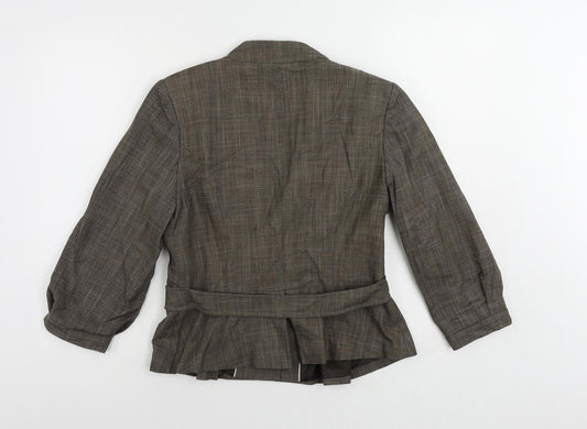 NEXT Womens Brown Jacket Blazer Size 12 Button