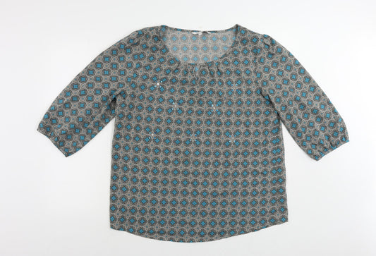 Womens UK Size 18 Debenhams Grey Basic Blouse