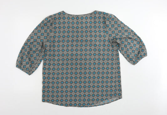 Womens UK Size 18 Debenhams Grey Basic Blouse