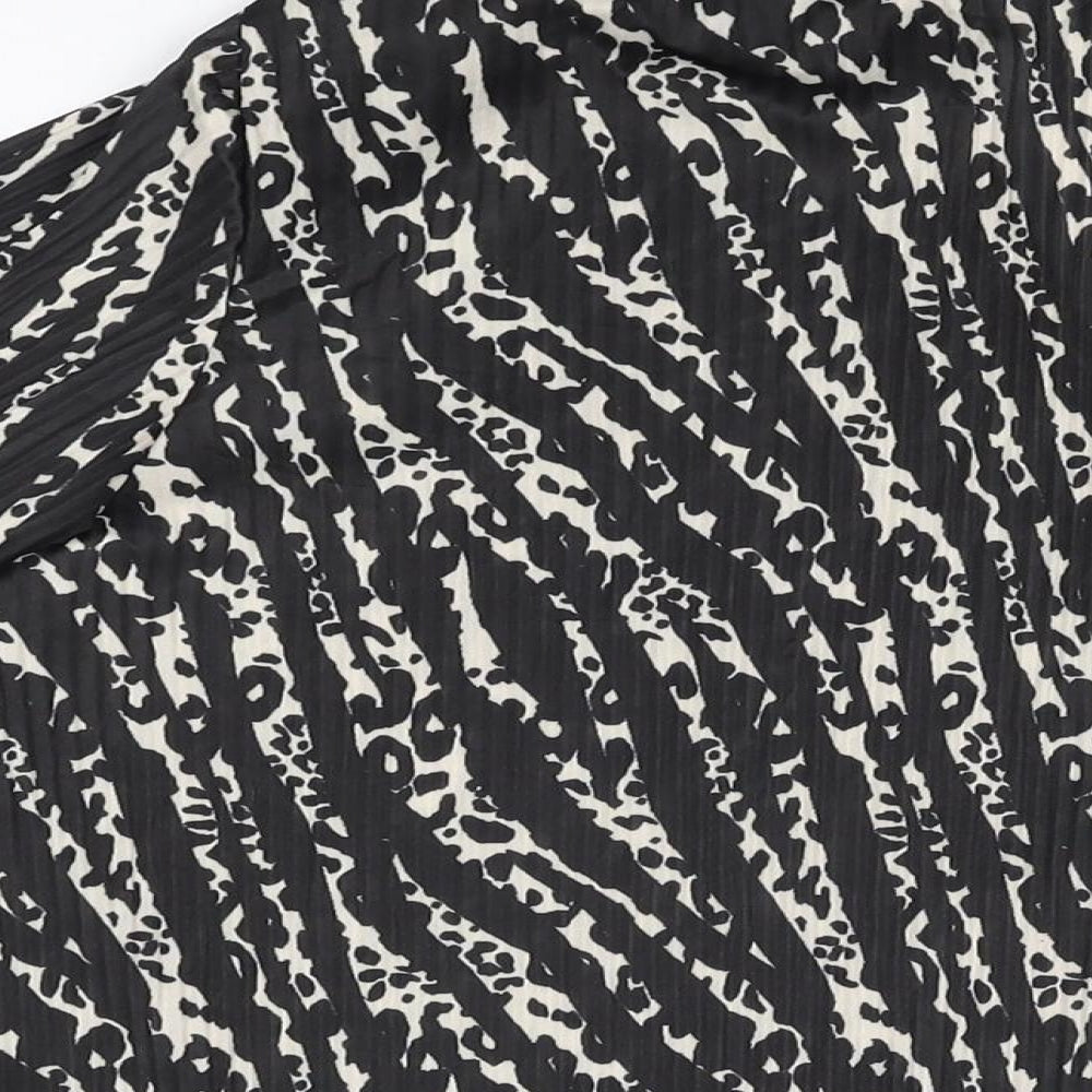 Womens UK Size 14 River Island Black Basic Button-Up