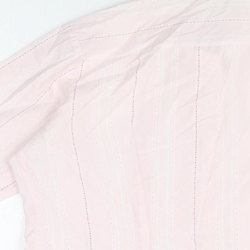 Womens UK Size 14 Marks and Spencer Pink Basic Button-Up
