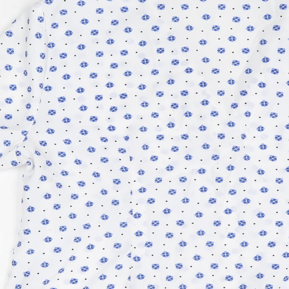 Womens UK Size 12 BHS White Basic Button-Up
