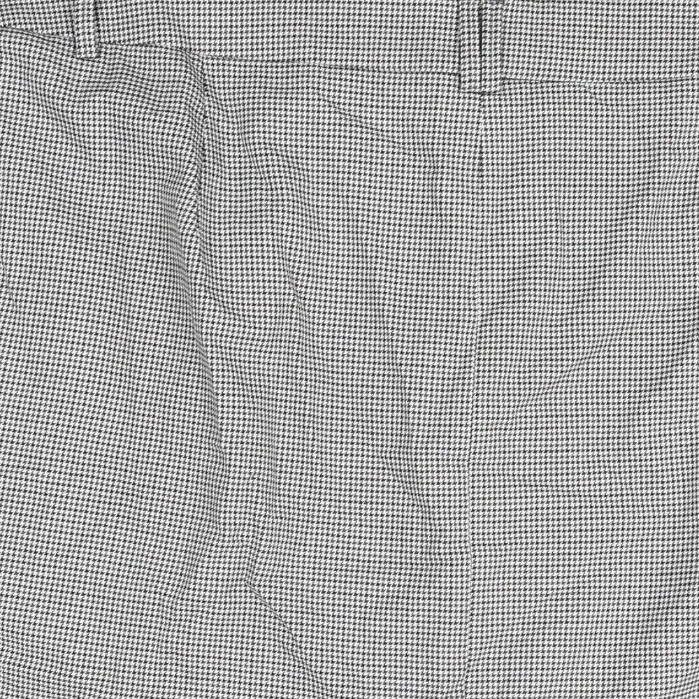 Marks and Spencer Womens Grey Geometric Polyester Straight & Pencil Skirt Size 22 Zip