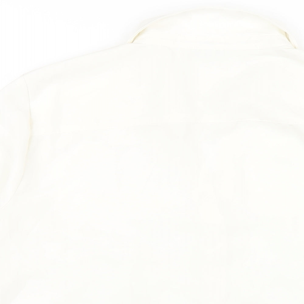 Womens UK Size 14 H&M White Basic Button-Up