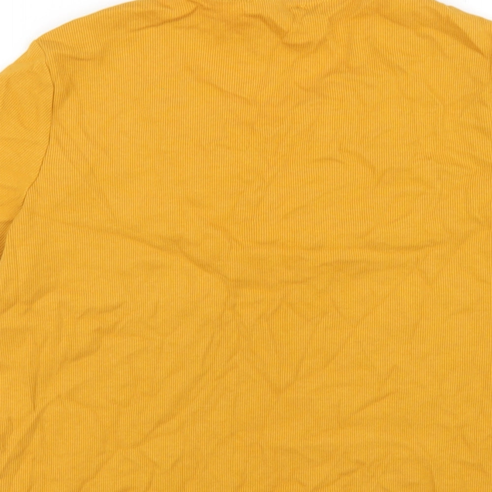 Womens UK Size 12 Marks and Spencer Yellow Basic T-Shirt