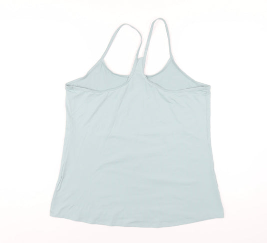 GOODMOVE Womens Green Polyester Camisole T-Shirt Size 18 Scoop Neck Pullover