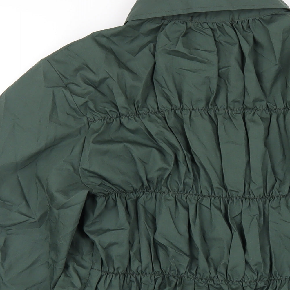 I SAW IT FIRST Womens Green Cotton Basic Button-Up Size 8 Collared