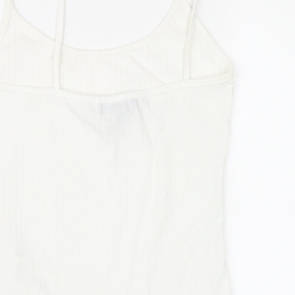 Womens UK Size 10 Missguided One-Piece White Bodysuit