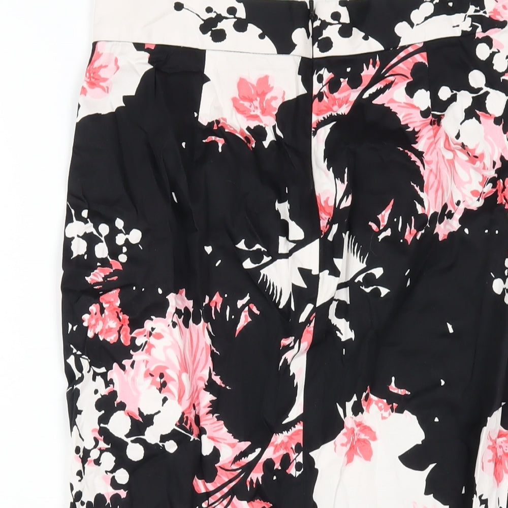 French Connection Womens Multicoloured Geometric Cotton Straight & Pencil Skirt Size 10 Zip