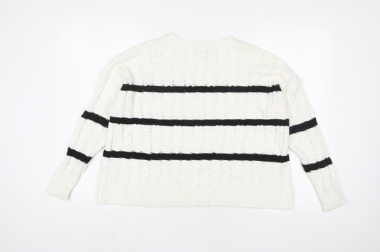 Womens UK Size XS New Look White Pullover Jumper