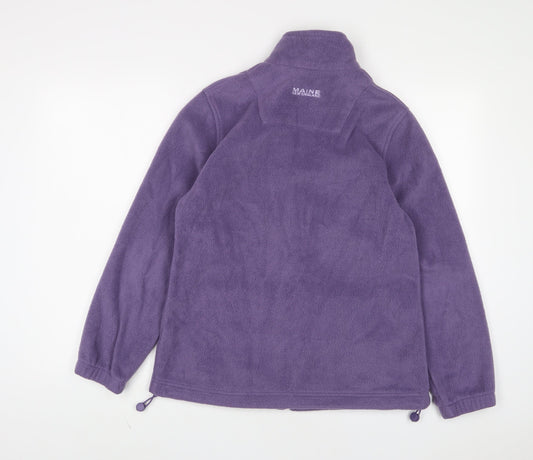 Maine Womens Purple Jacket Size 12 Zip - Zip Pockets