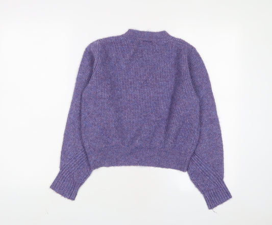 Womens UK Size L Noisy may Purple Pullover Jumper