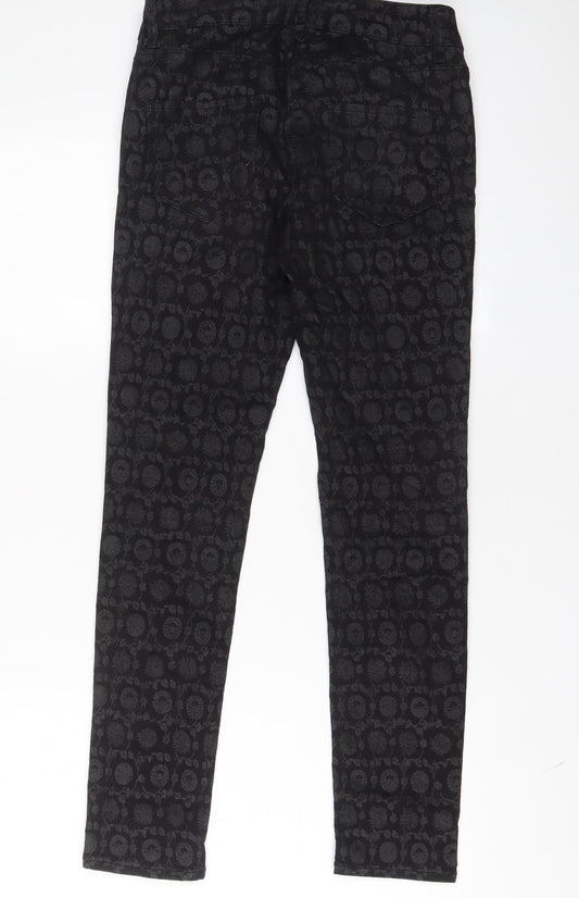 Womens UK Size 8 NEXT Regular Fit Black Trousers
