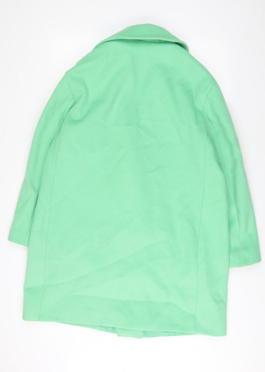 Womens UK Size 16 MARKS AND Green Overcoat