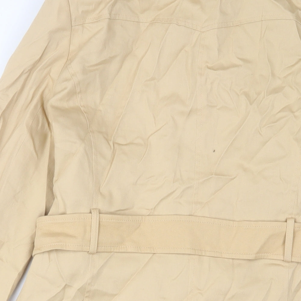 Womens UK Size 10 Miss Selfridge Beige Overcoat
