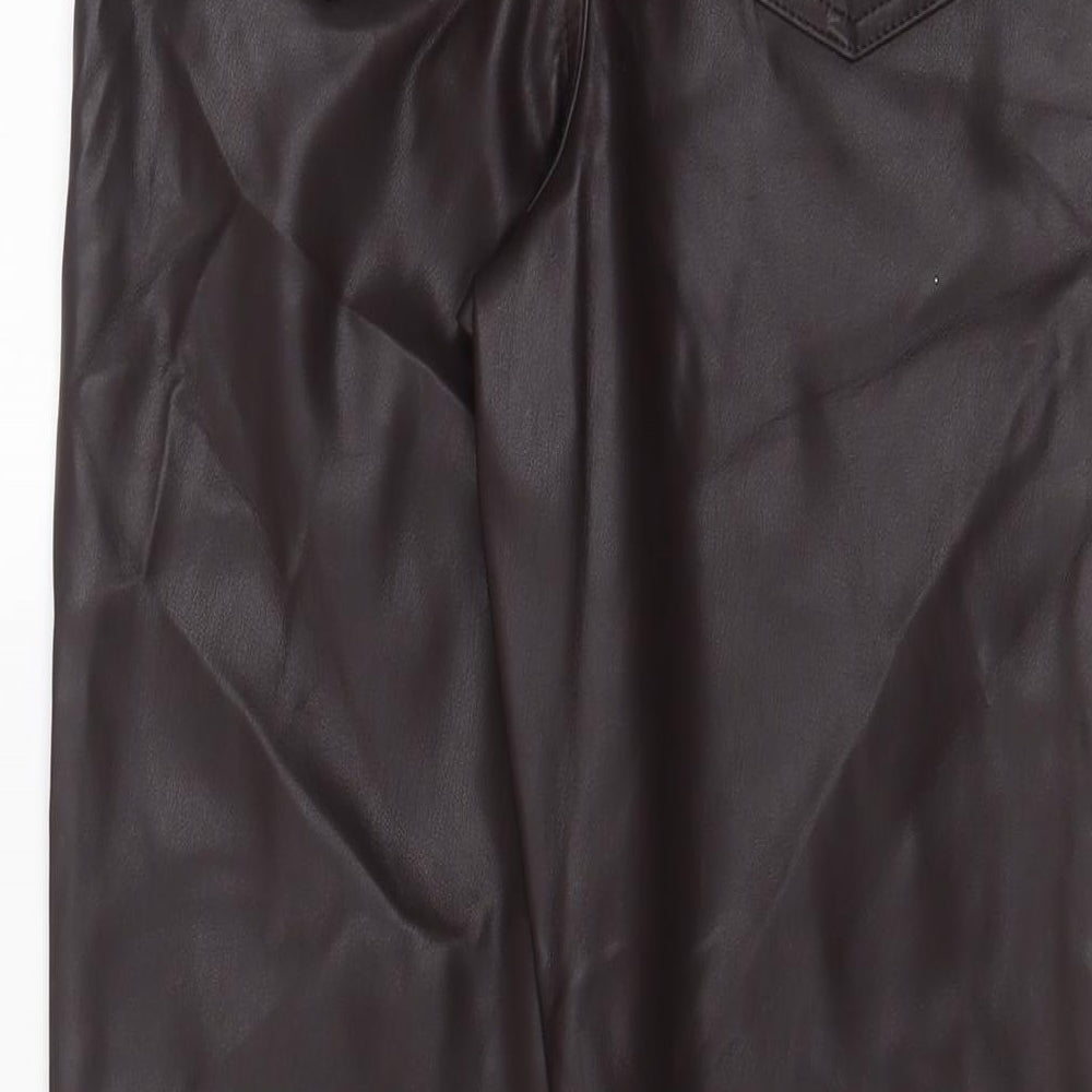 Womens UK Size 8 Marks and Spencer Regular Fit Brown Trousers