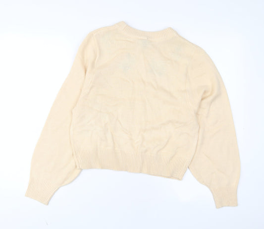 Womens UK Size S H&M Beige Pullover Jumper