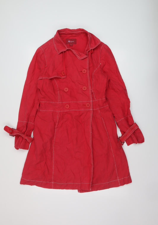 Womens UK Size 10 Monsoon Red Pea Coat